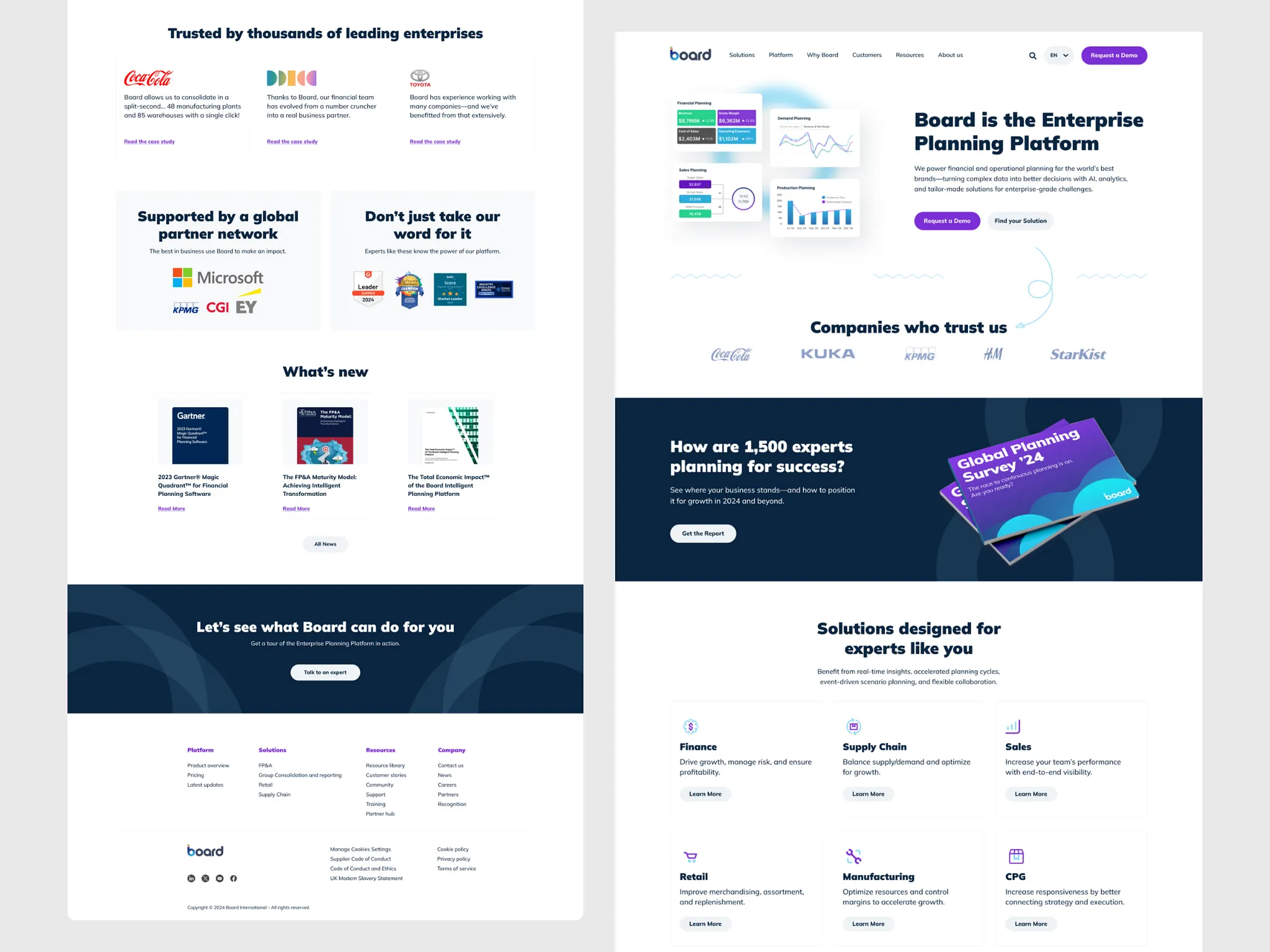 Board — Enterprise Planning Platform Website Design (SaaS)