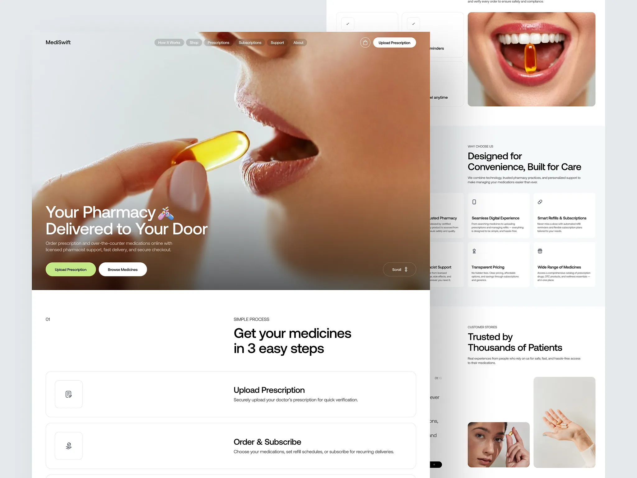 MediSwift - Online Pharmacy & Medical eCommerce Website Design
