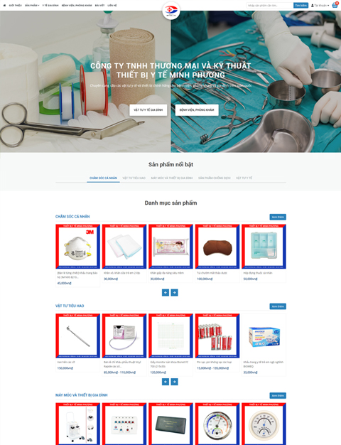 Mẫu Web Thiết Bị Y Tế 001