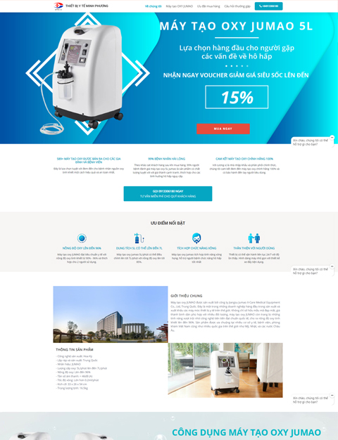 Mẫu Máy Tạo Oxy JUMAO 5L